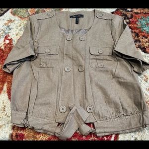 BCBG Linen crop-top, excellent condition, trendy chic